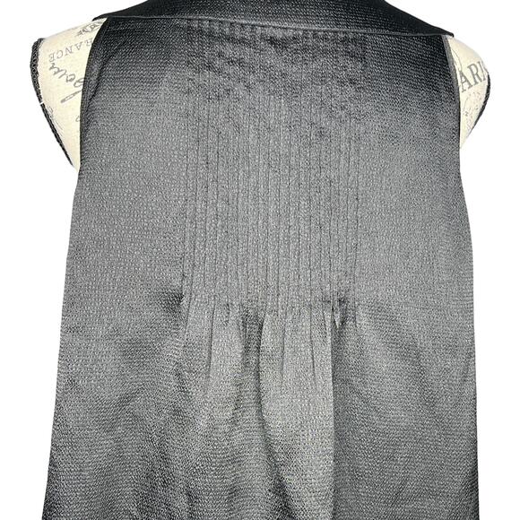 MICHAEL Michael Kors (M) Pleated Back Front Metal Detail Sleeveless Blouse Top - Picture 8 of 13